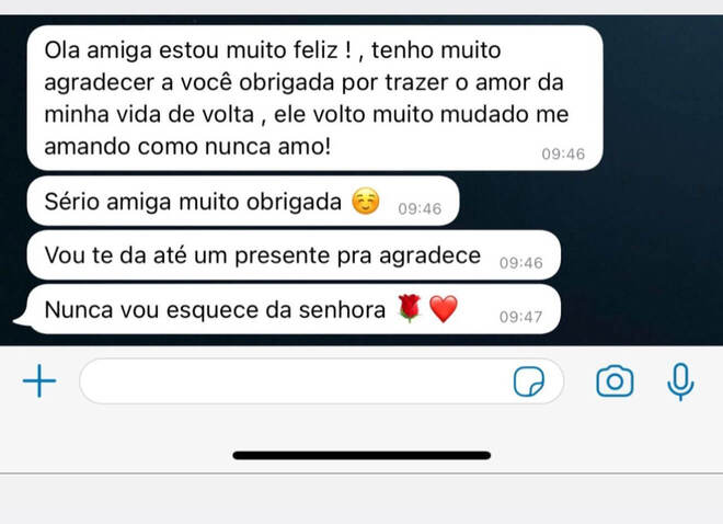 Depoimento WhatsApp — Pai Fábio de Ogum