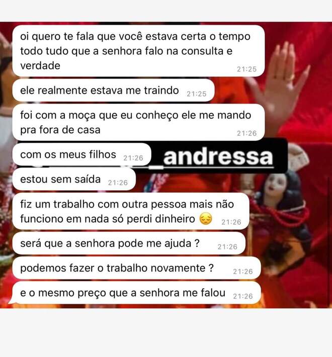 Depoimento WhatsApp — Pai Fábio de Ogum