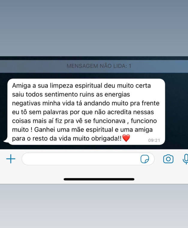 Depoimento WhatsApp — Pai Fábio de Ogum